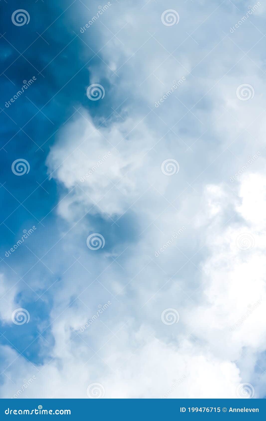 Dreamy Blue Sky and Clouds, Spiritual and Nature Background Stock Image ...