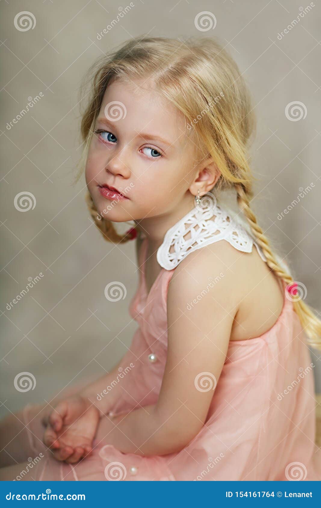 Dreamy little girl stock photo. Image of people, female - 154161764