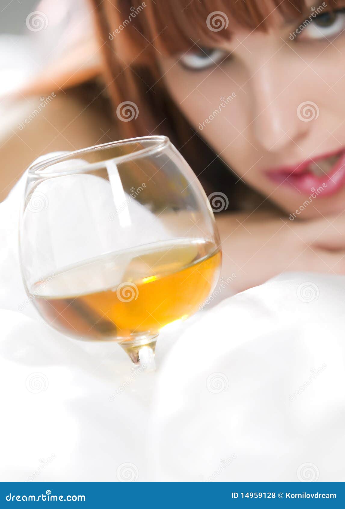 Dreamy Relaxing Woman with Wine Glass Stock Photo Image of hand