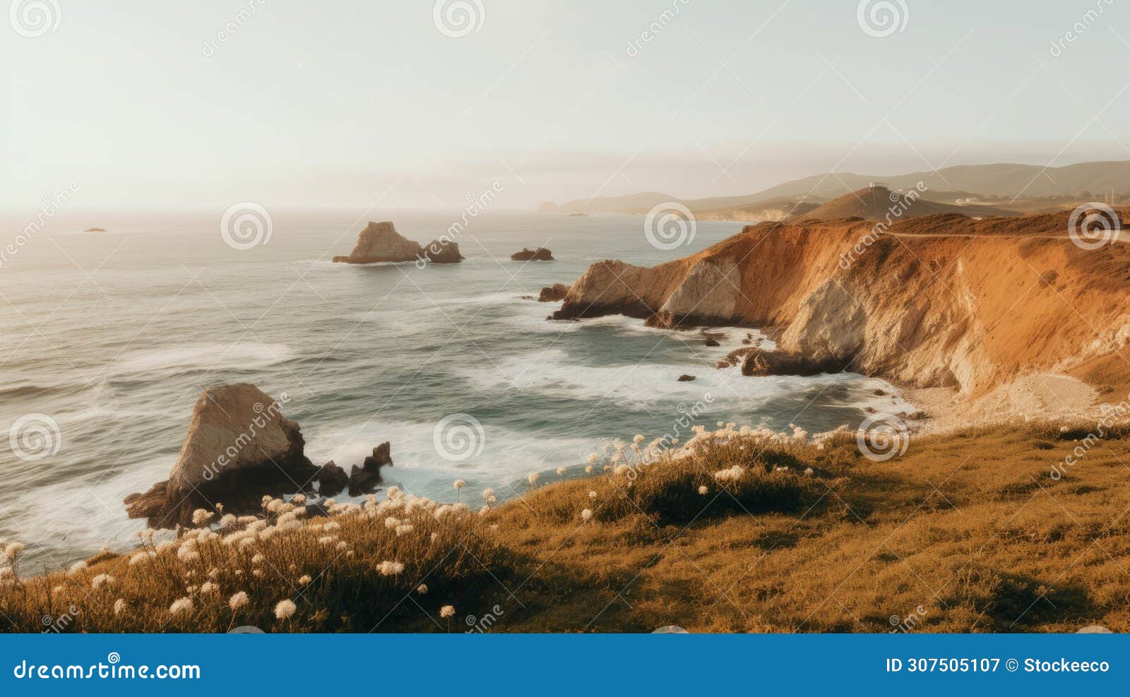 dreamy and serene big sur, california stock image in pwil