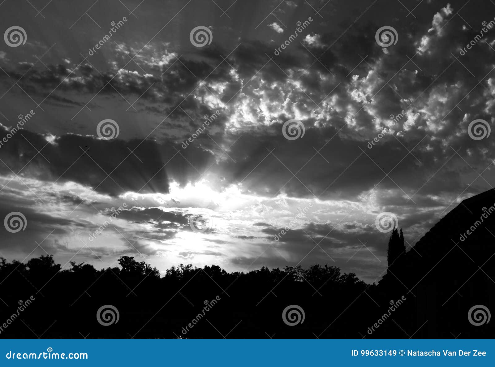 dreamy sunset above lake alicourts pierrefitte france black and white