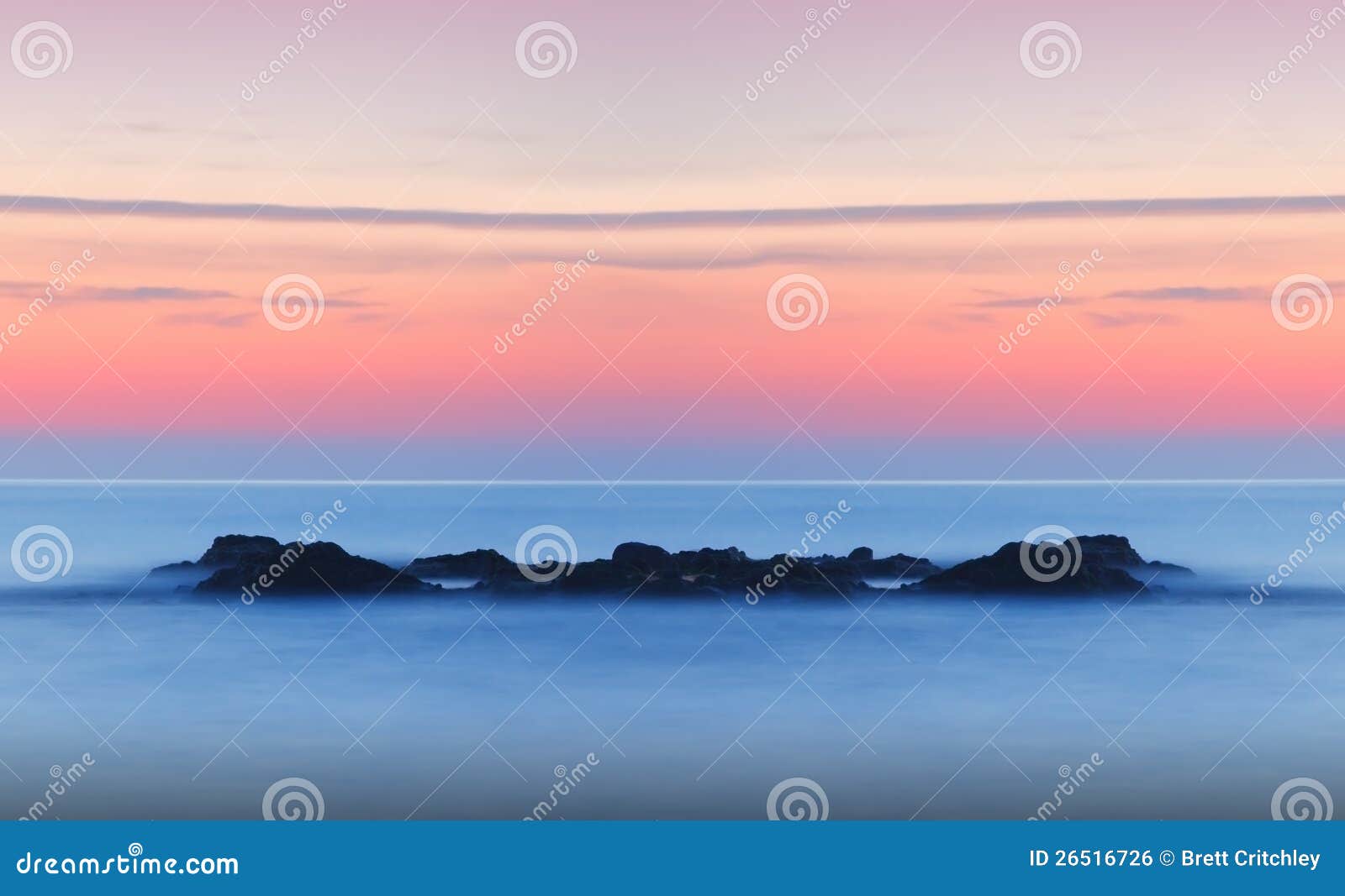 dreamy tranquil seascape sunset