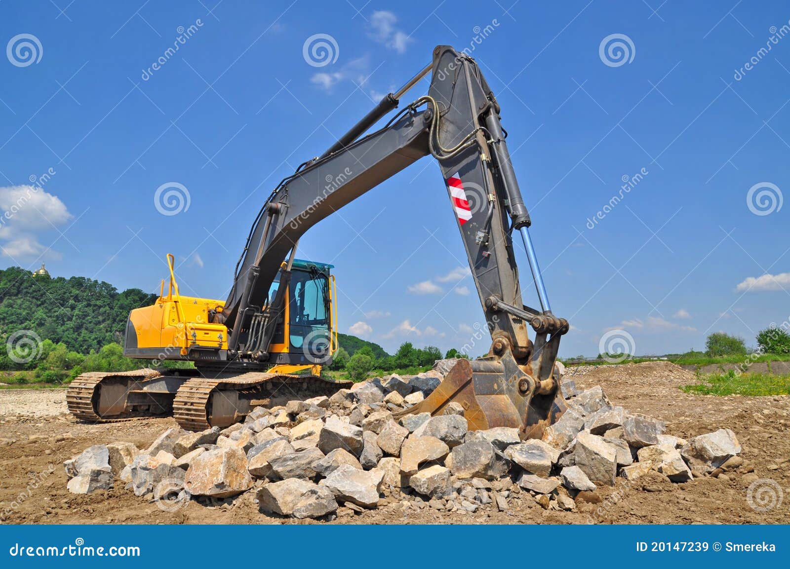Dredge in a working zone stock image. Image of hydraulics - 20147239