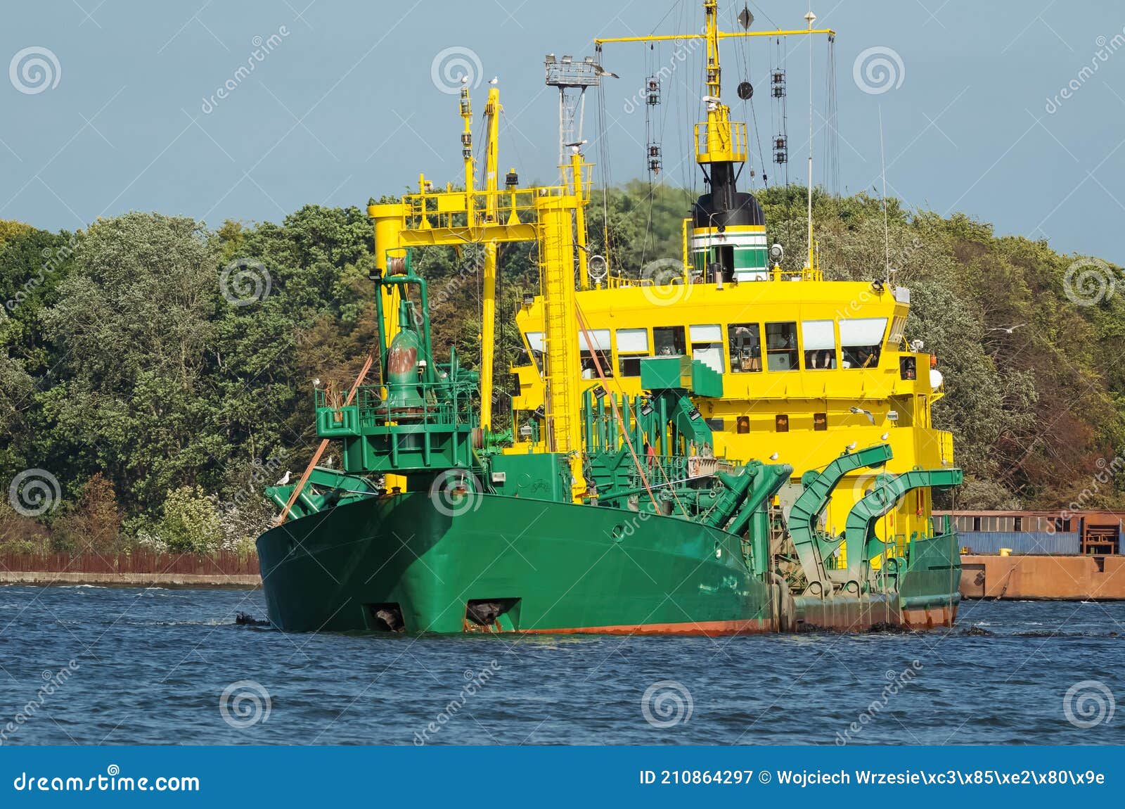 HOPPER DREDGER stock image. Image of hydrotechnical 210864297