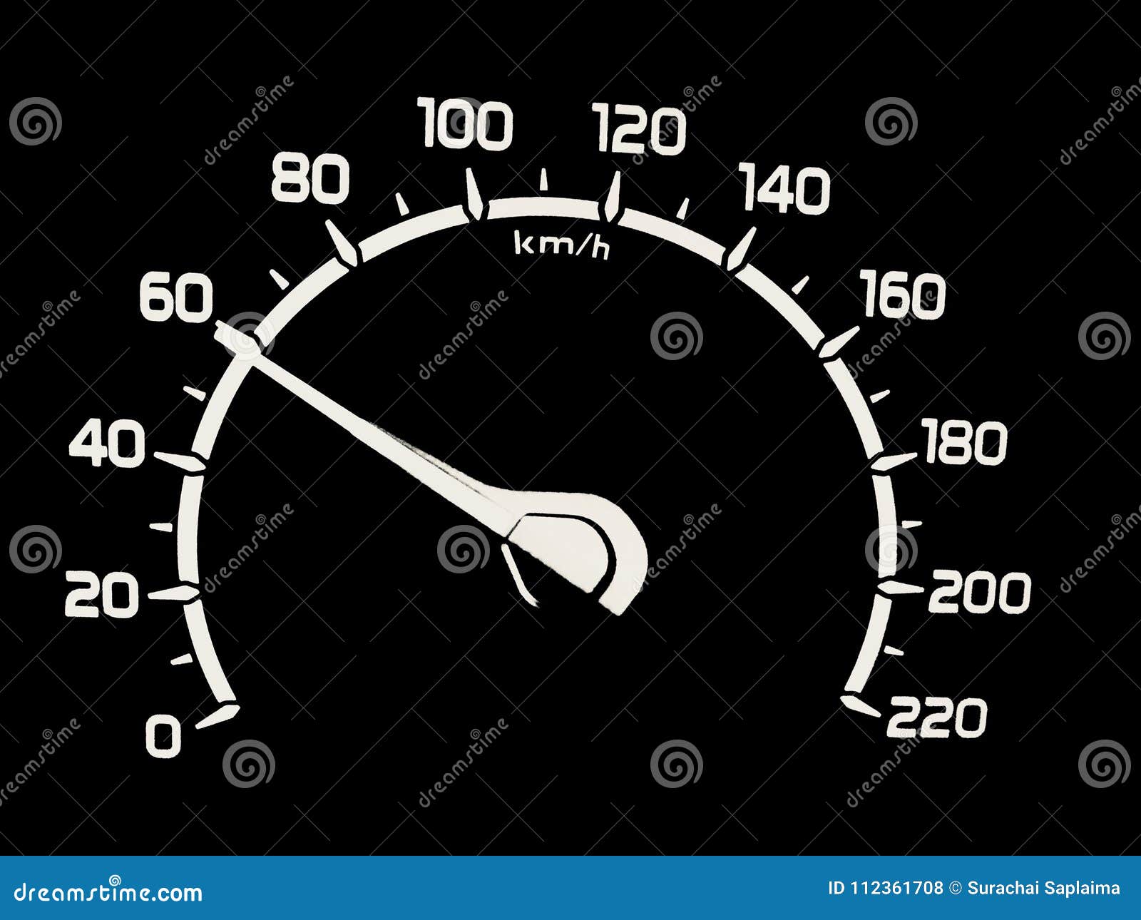 Geschwindigkeitsmesser stock abbildung. Illustration von zahlen - 261381864