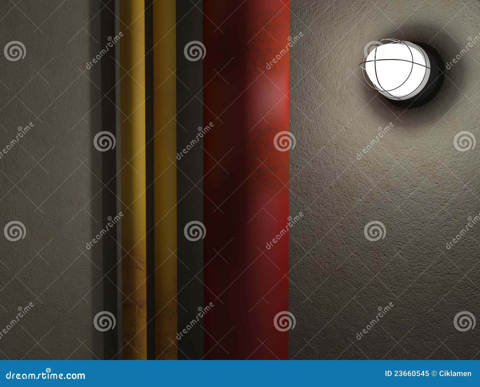 Drei alte rostige Rohre stock abbildung. Illustration von kanal - 23660545