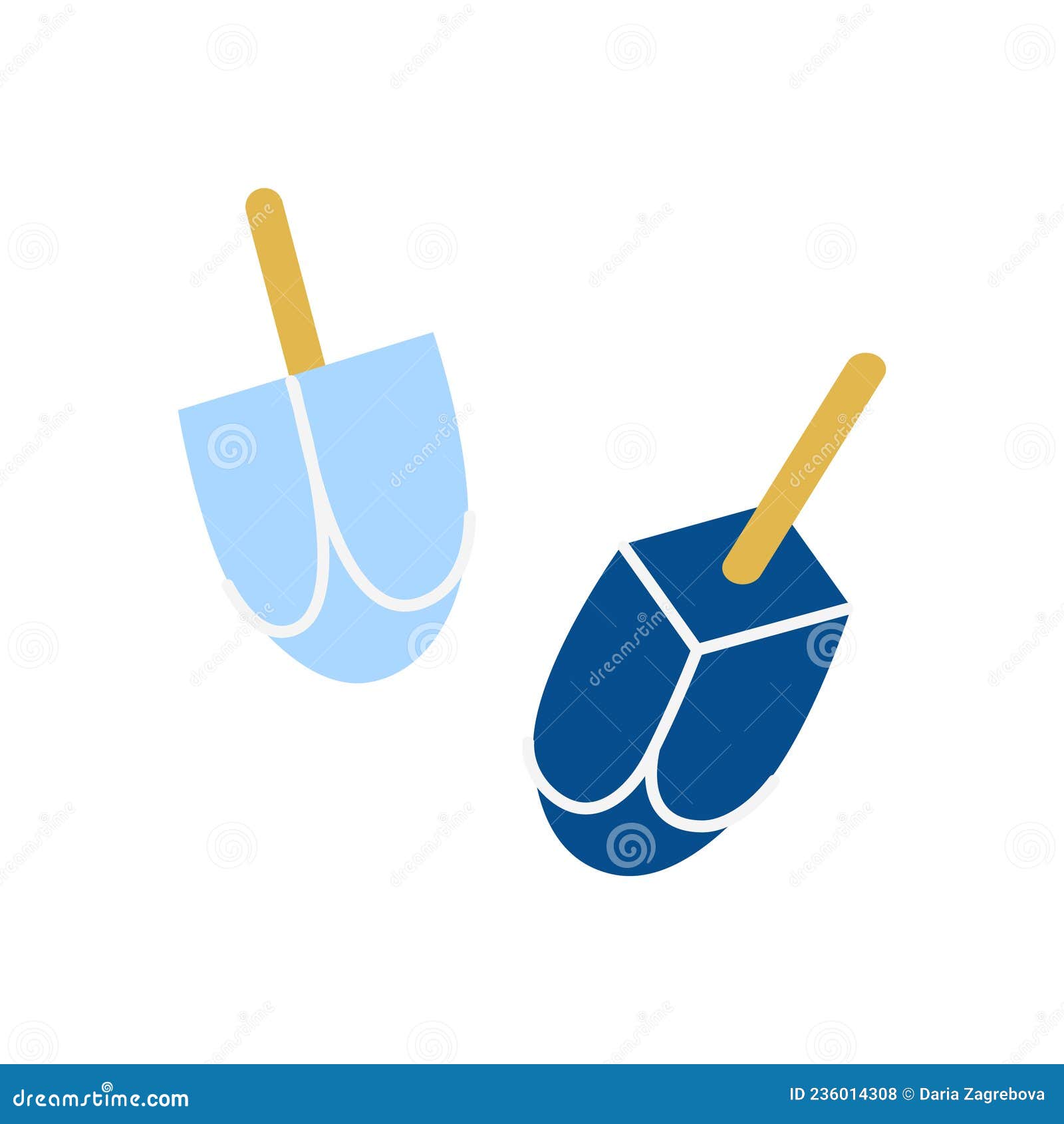 dreidl, game of hannuka,   in flat style