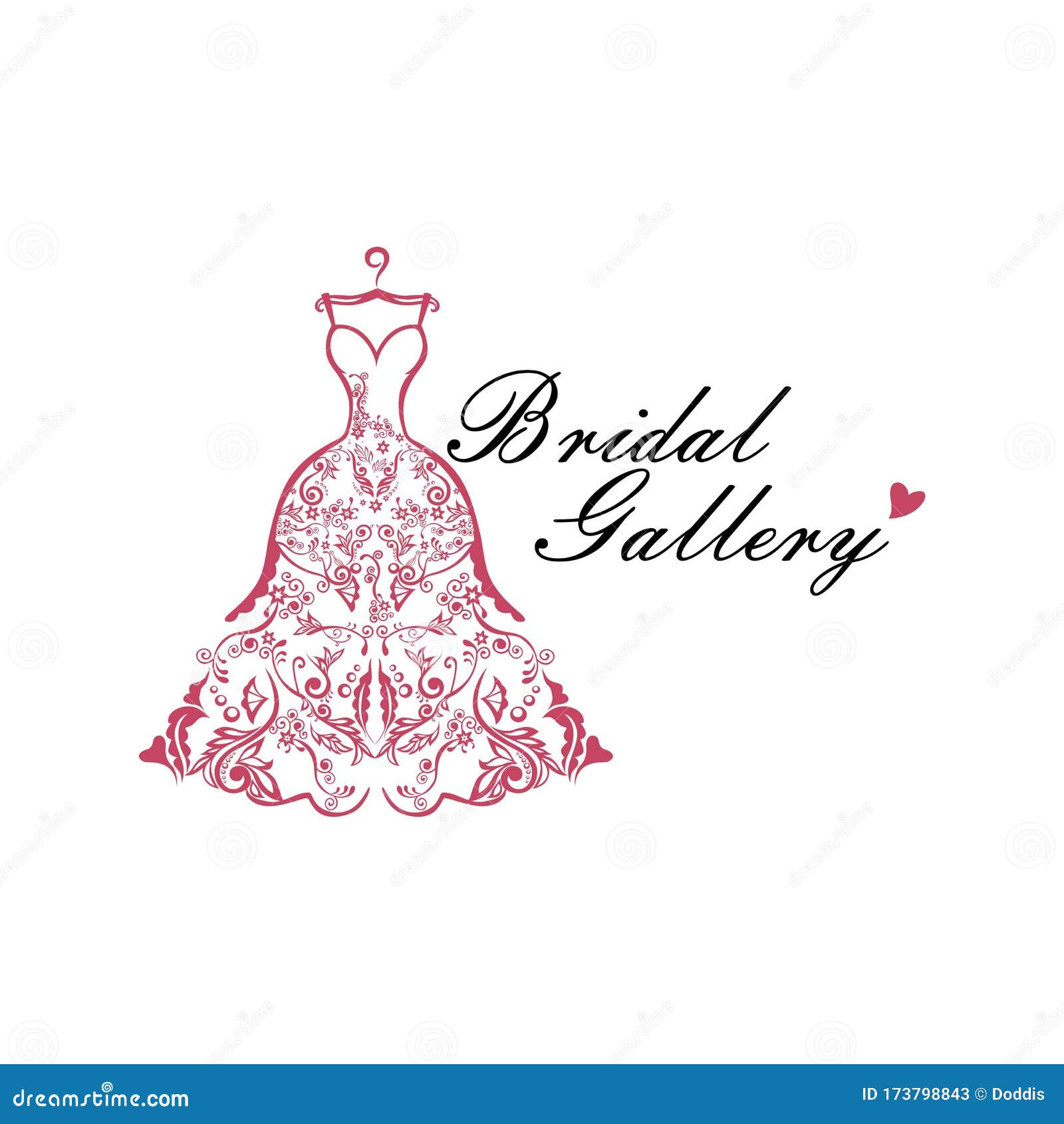 Dress Boutique Bridal Logo Ideas Template Illustration Vector Design ...
