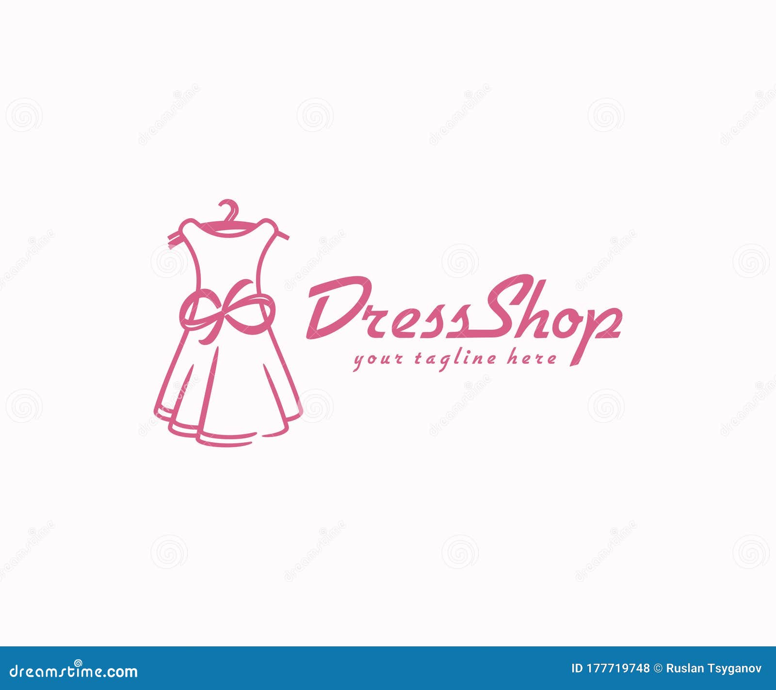 Dress with Bow Logo Design. Fashion Boutique Shop Vector Design Stock ...