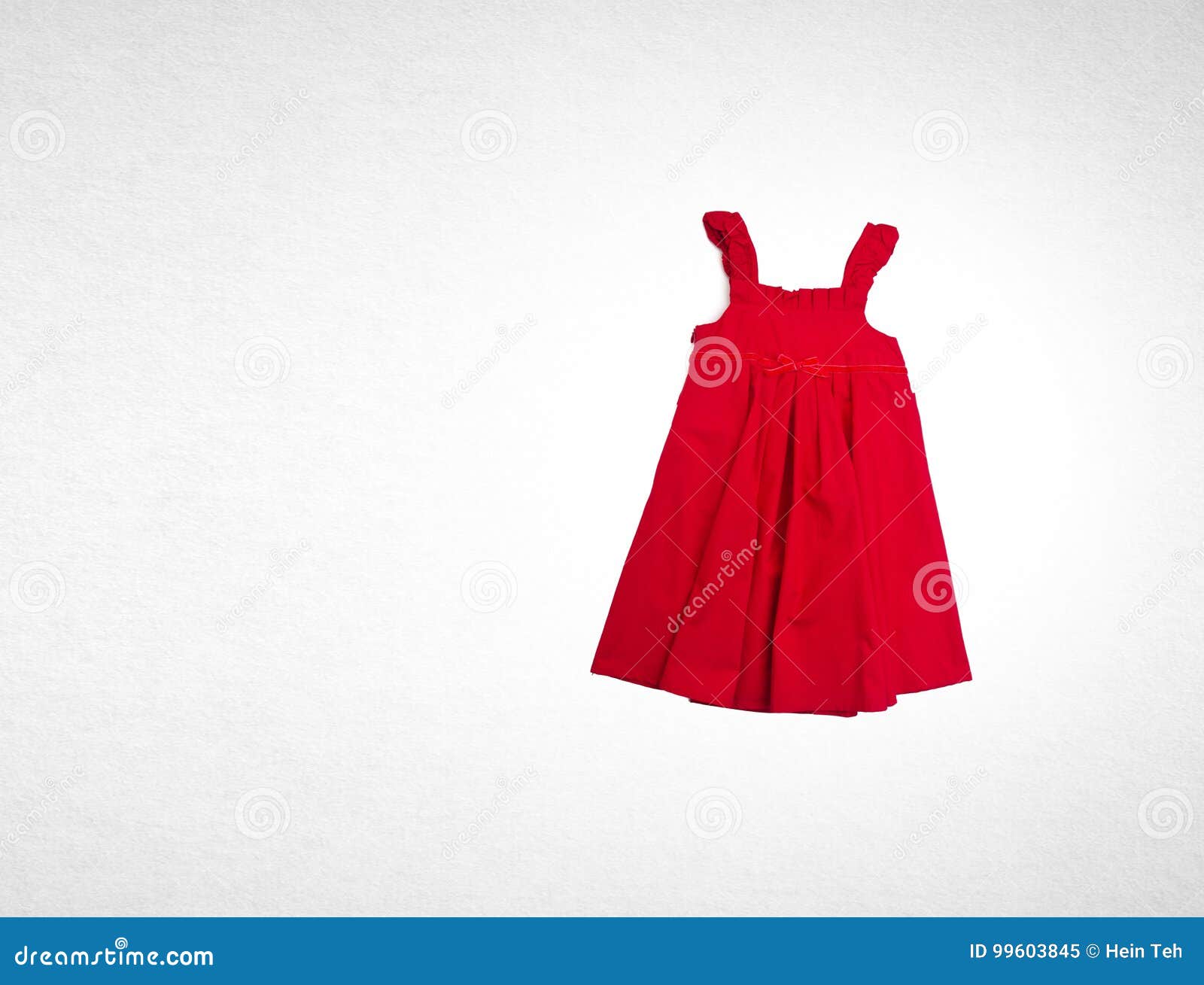 Dress or Dress for Kids in Red Color on a Background. Stock Image ...