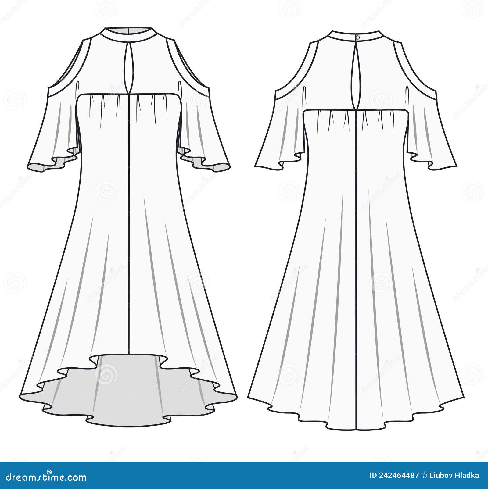 DRESS, Fashion Flat Sketches Royalty Free SVG, Cliparts, Vectors, and Stock  Illustration. Image 140722658.