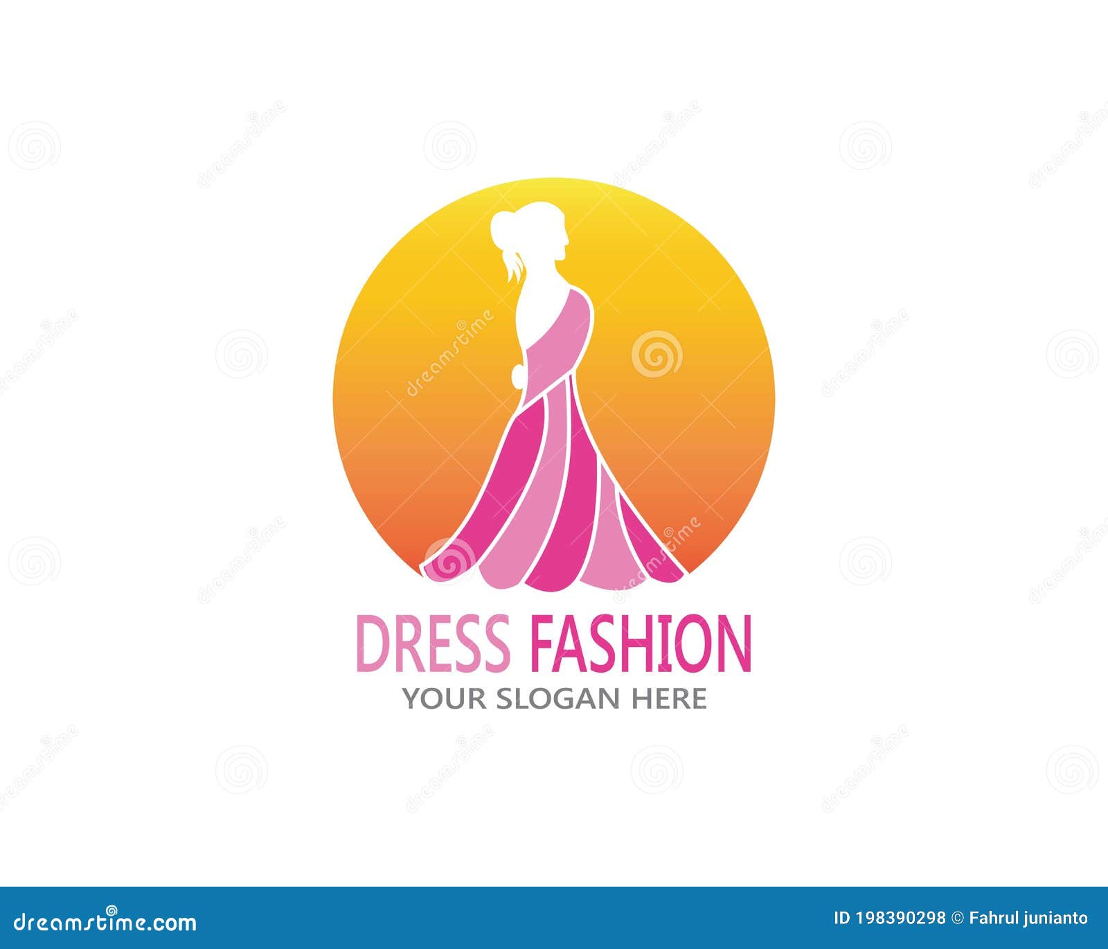 Dress Fashion Logo Vector Template Stock Illustration - Illustration of ...