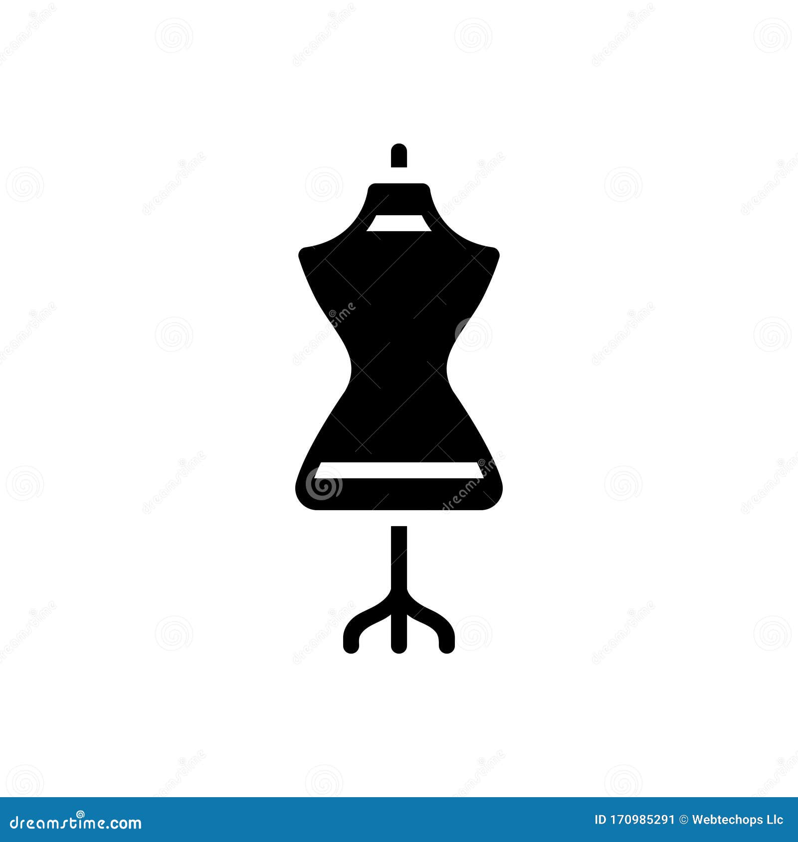 Black Solid Icon for Dress Form, Mannequin and Dummy Stock Vector -  Illustration of logotype, shape: 170985291