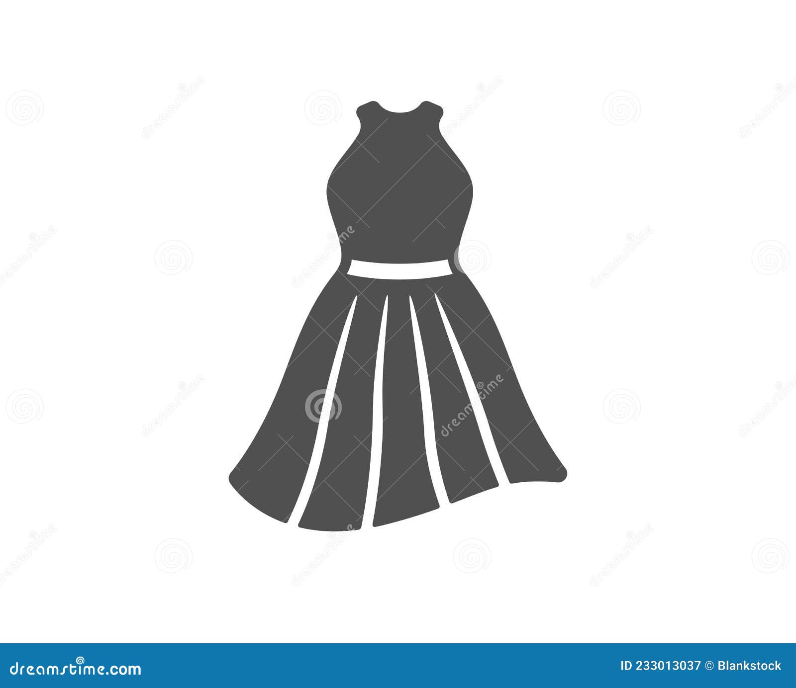 Dress Icon. Clothing Gown Sign. Vector Stock Vector - Illustration of ...