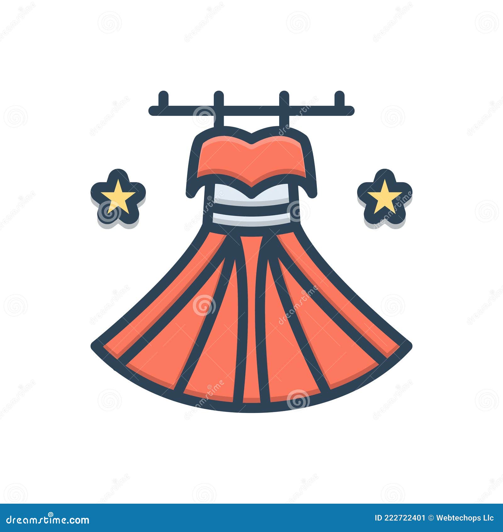 color  icon for dress, costume and attire