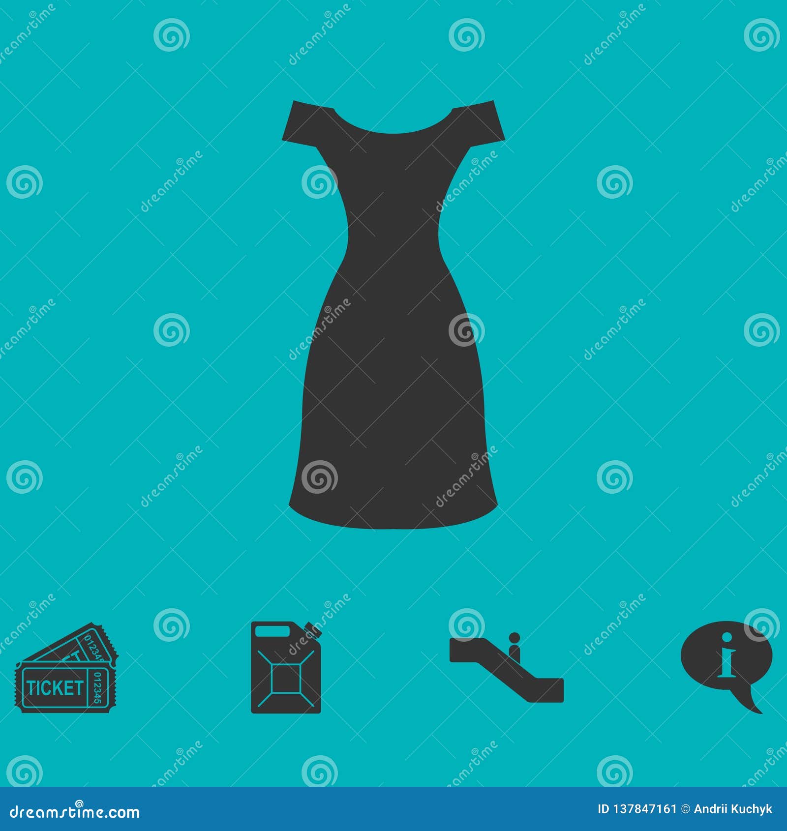 Dress icon flat stock vector. Illustration of corset - 137847161