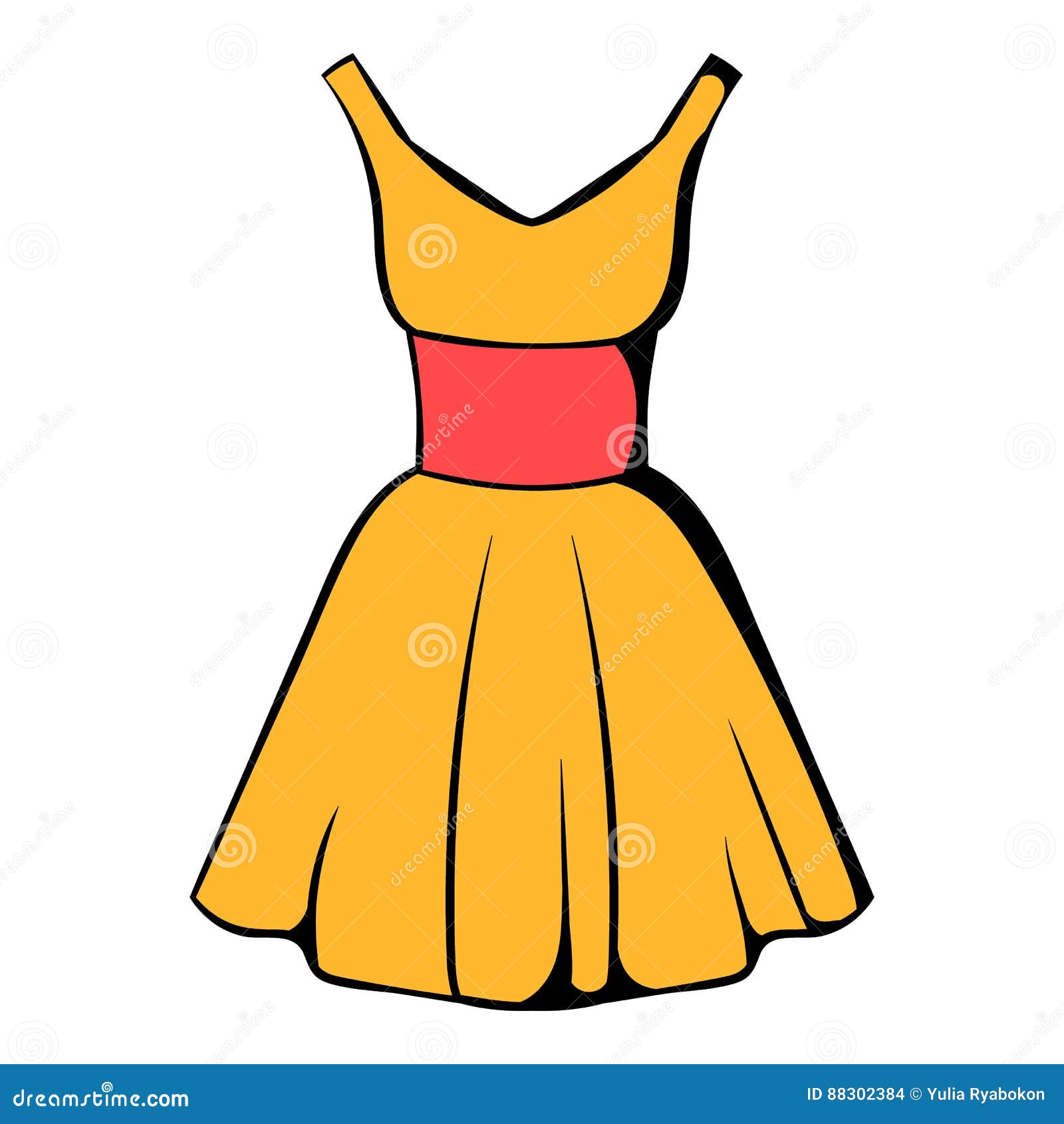 Dress icon, icon cartoon stock vector. Illustration of isolated - 88302384