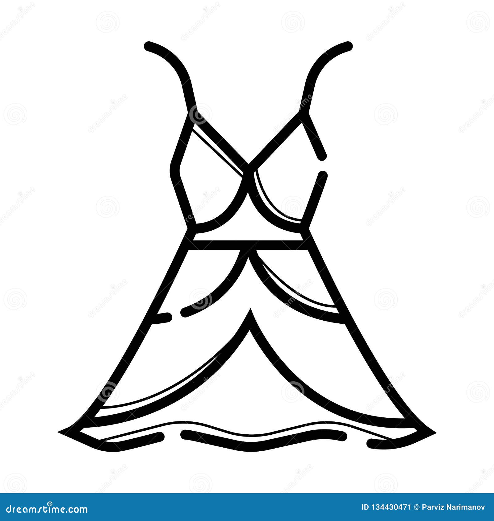 Dress Icon vector stock illustration. Illustration of evening - 134430471