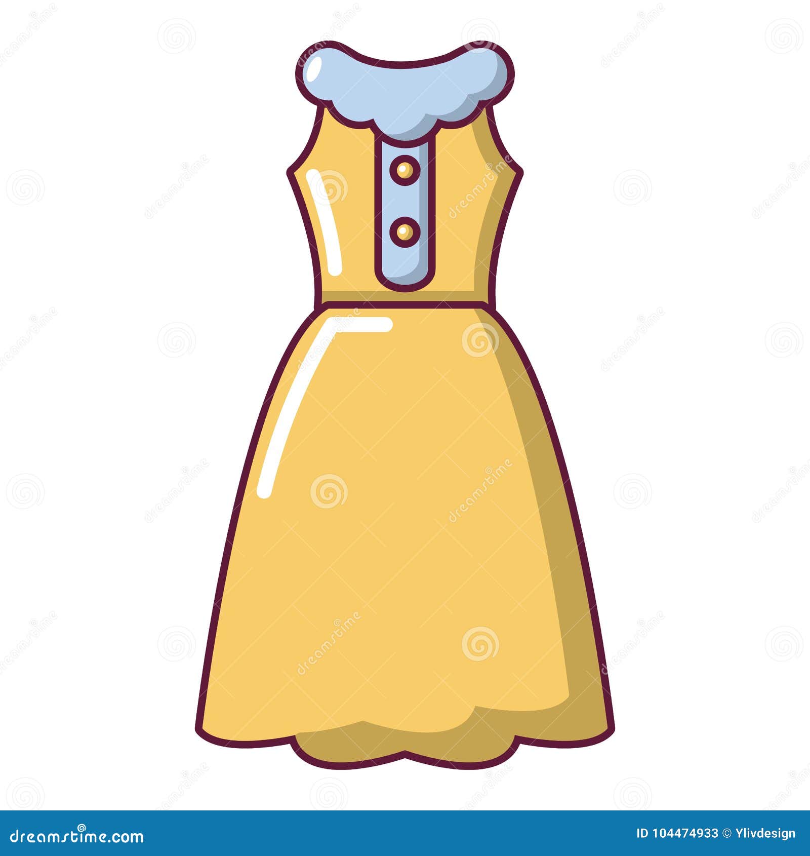 Dress Model Icon, Cartoon Style Stock Vector - Illustration of graphic ...