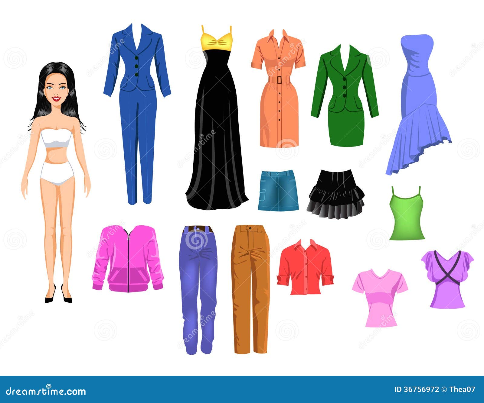 Girl Clothes Cartoon