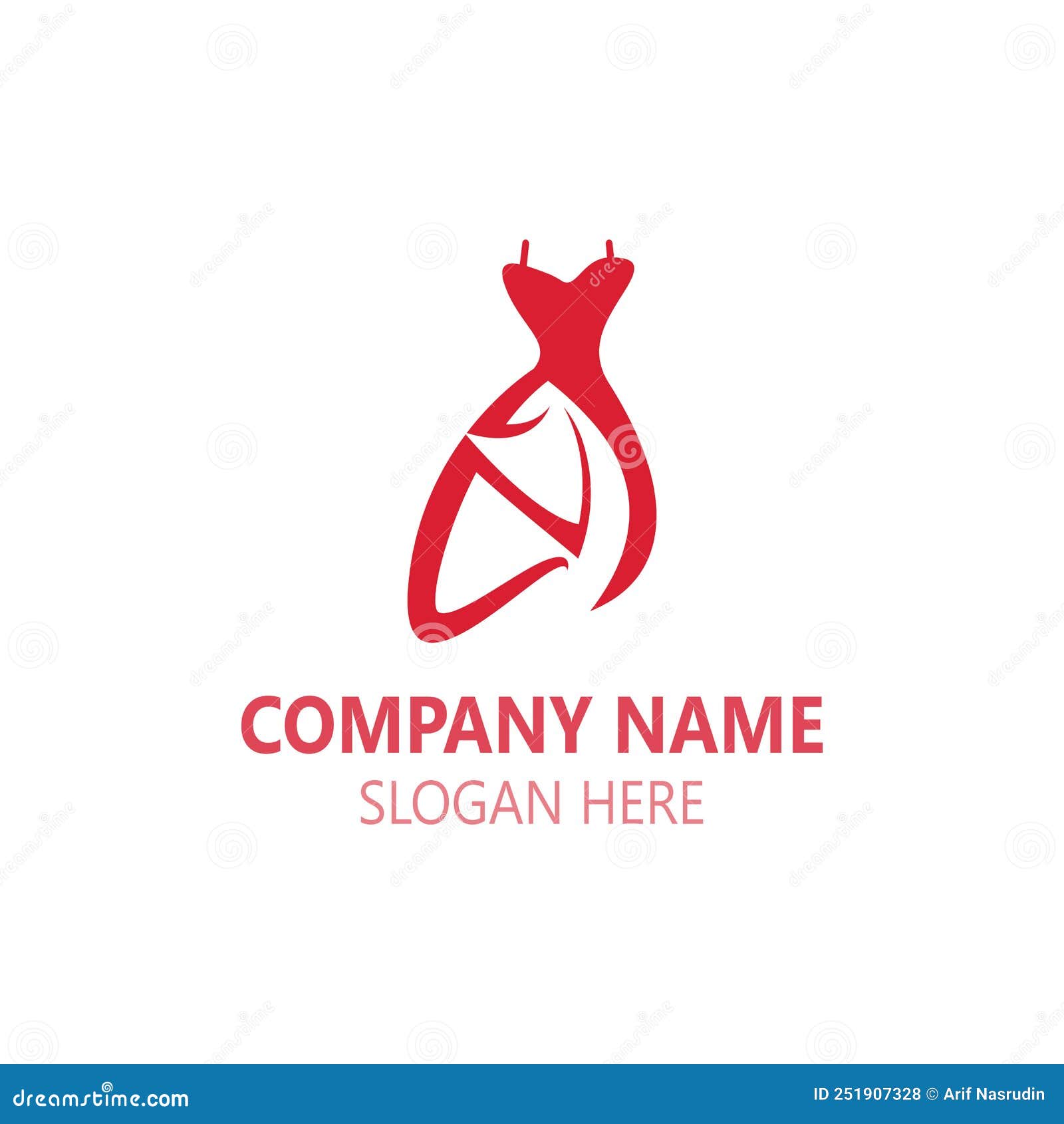 Dress Woman Logo Image Beauty Creative for Boutique Vector Template ...