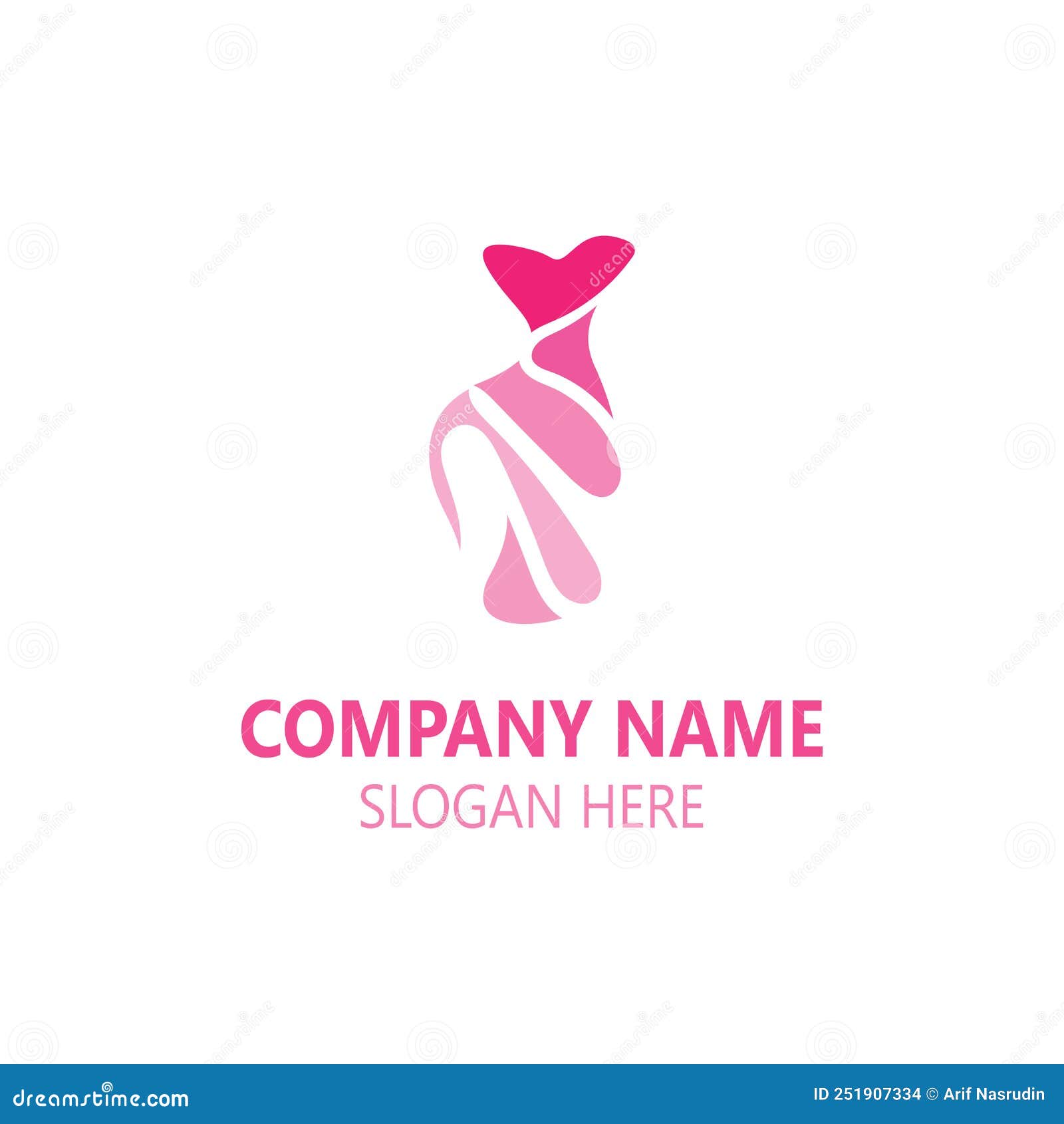 Dress Woman Logo Image Beauty Creative for Boutique Vector Template ...