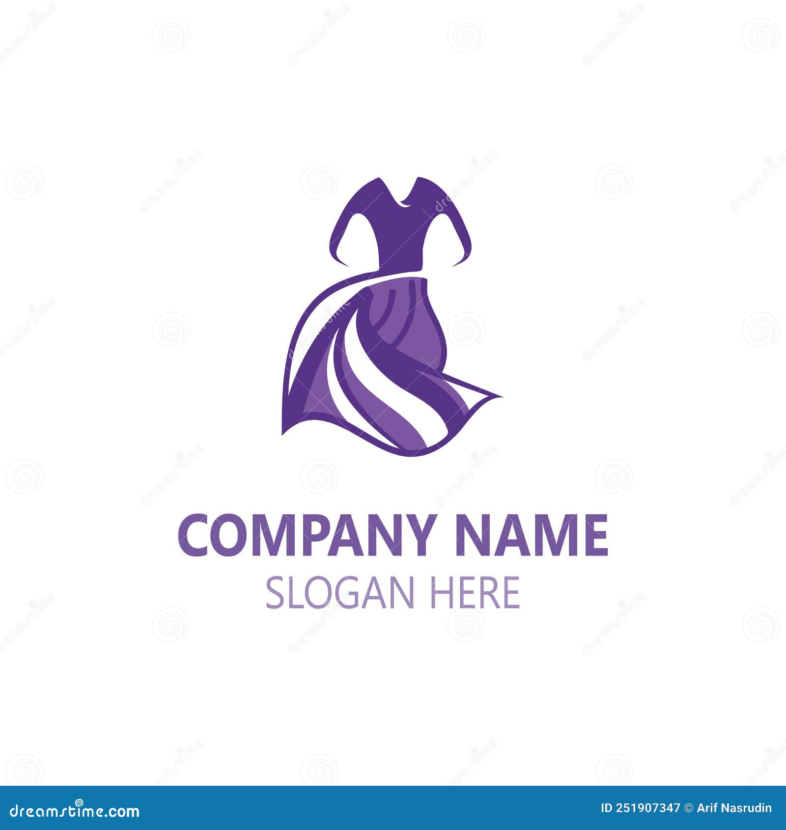 Dress Woman Logo Image Beauty Creative for Boutique Vector Template ...