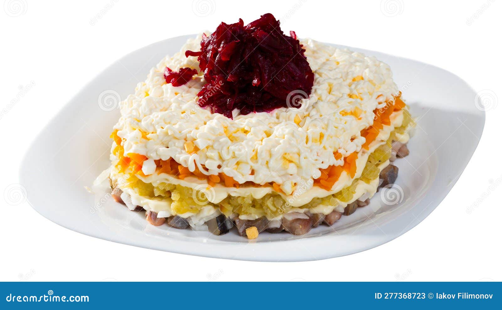 Dressed herring stock image. Image of food, russian 277368723
