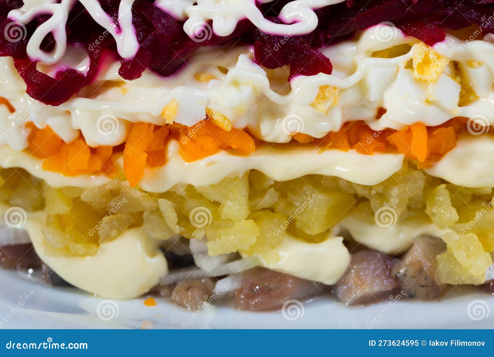 Dressed Herring is Tasty Tradition Russia Stock Image Image of food