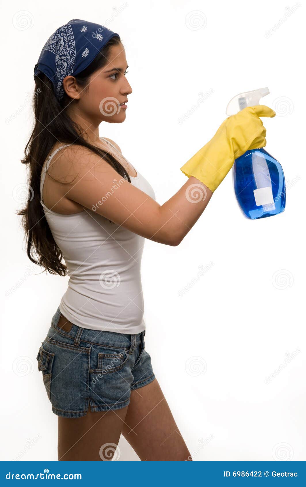 Dressed for house cleaning stock photo. Image of handle 6986422
