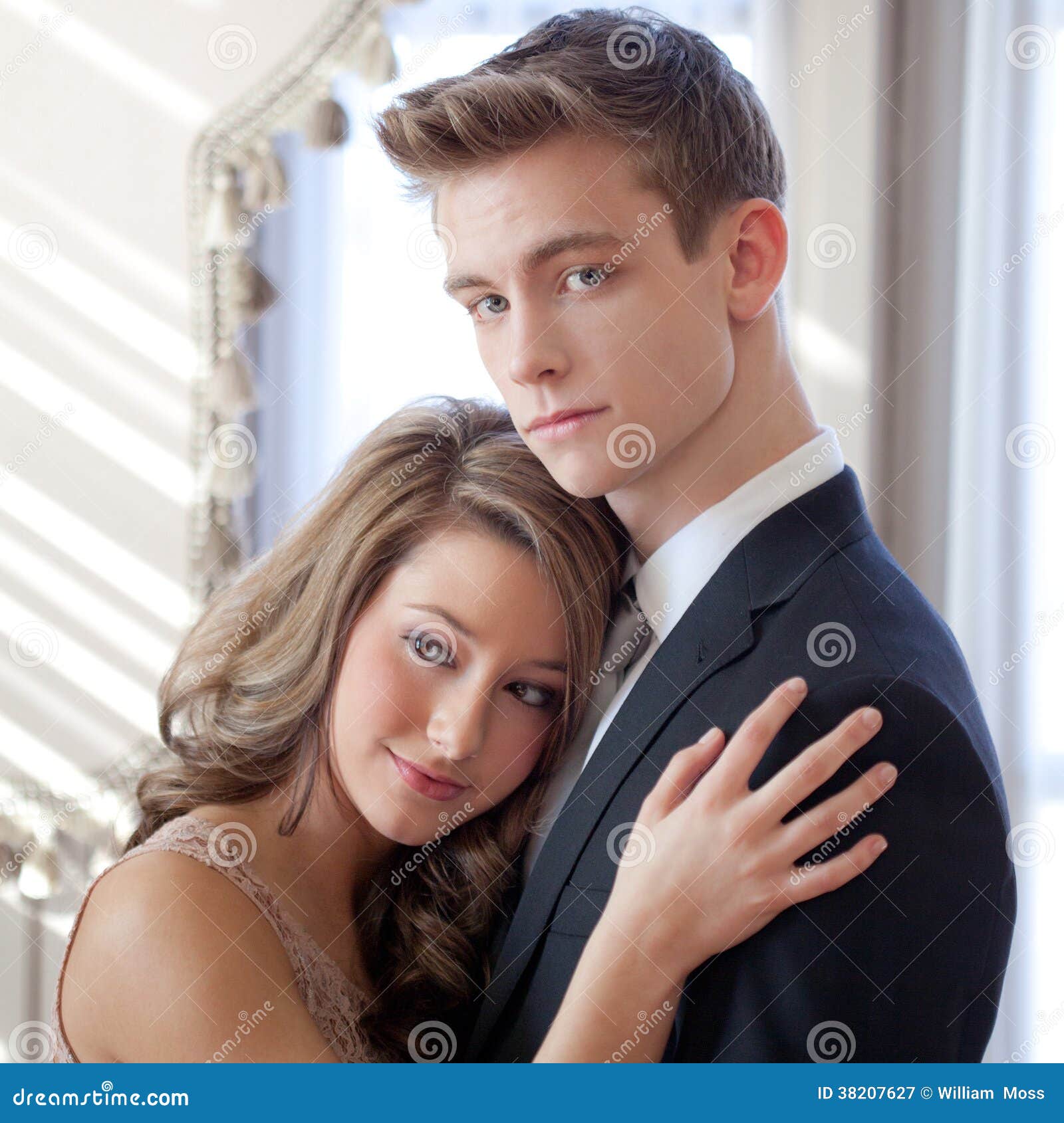 Dressed Up Teenage Couple stock image. Image of smile 38207627