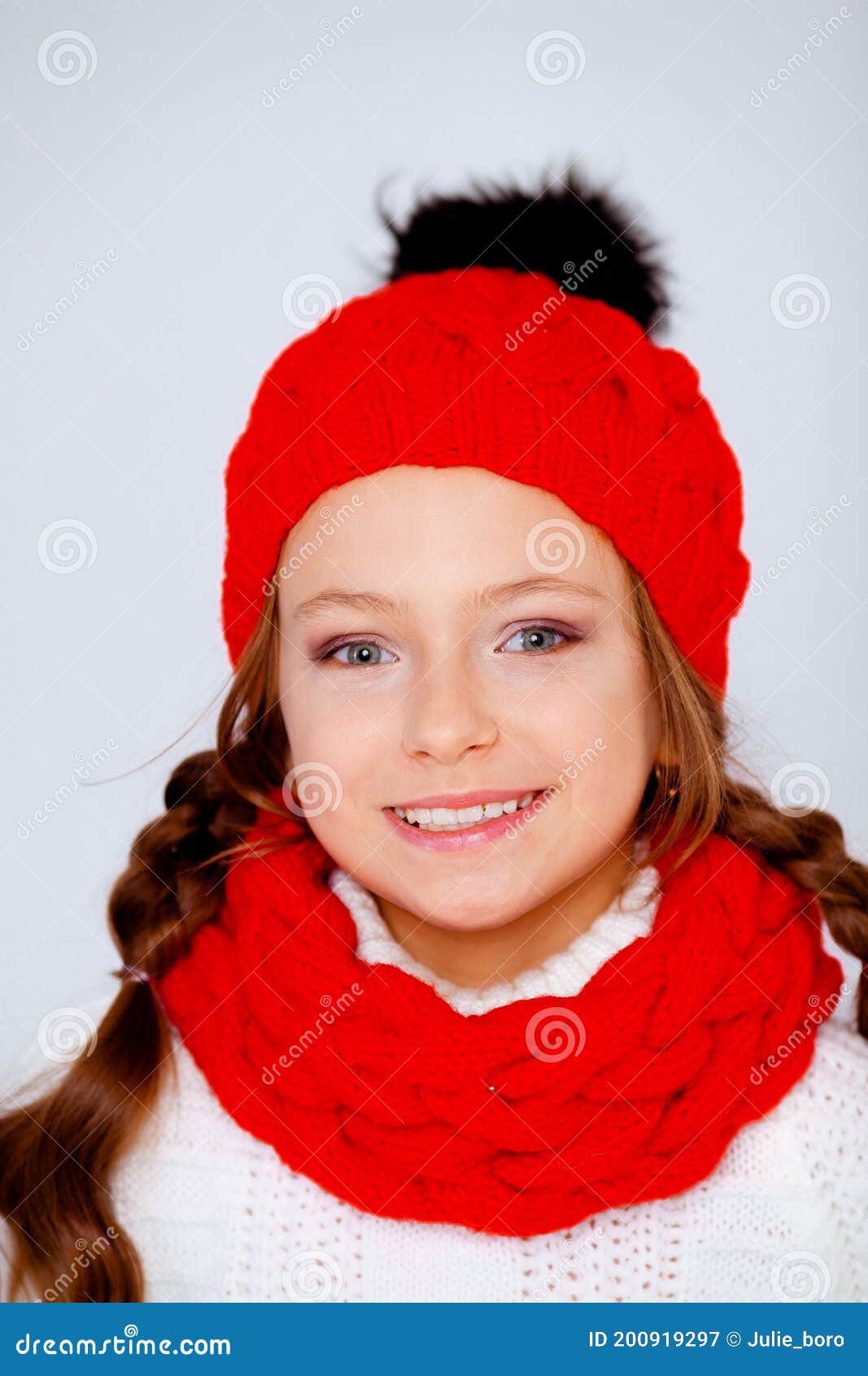 Dressed in Warm Winter Clothes Cute Girl Stock Image - Image of pretty ...