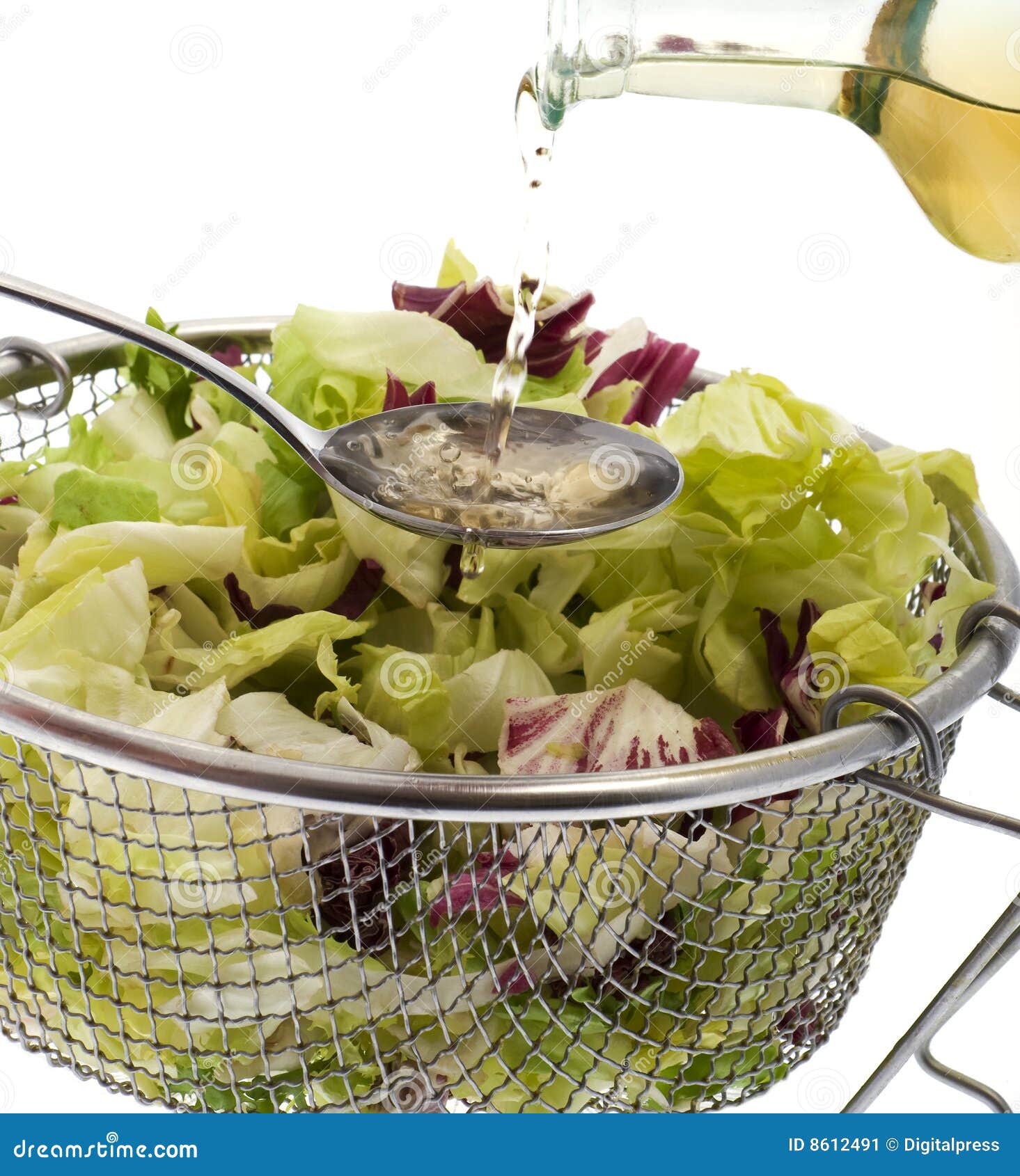 Dressing green salad stock image. Image of edible, diet 8612491