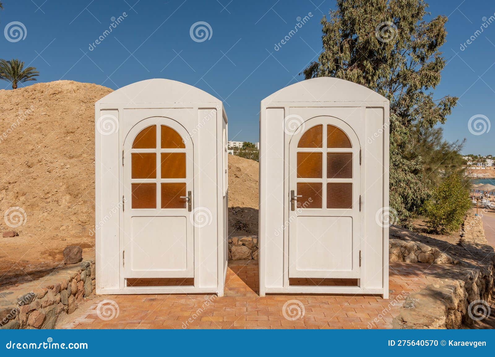 Dressing Room at the Beach in Egypt Stock Photo Image of blue