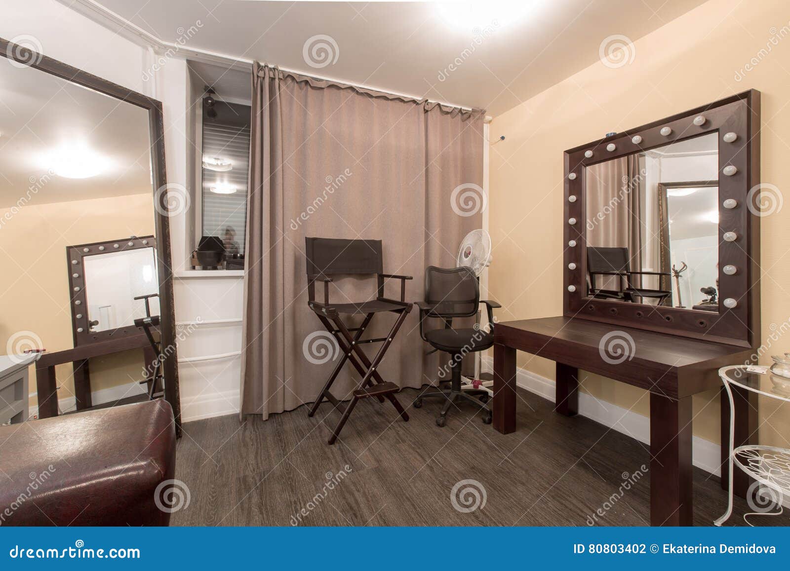 Dressing Room with Lots of Chairs Stock Photo Image of blind