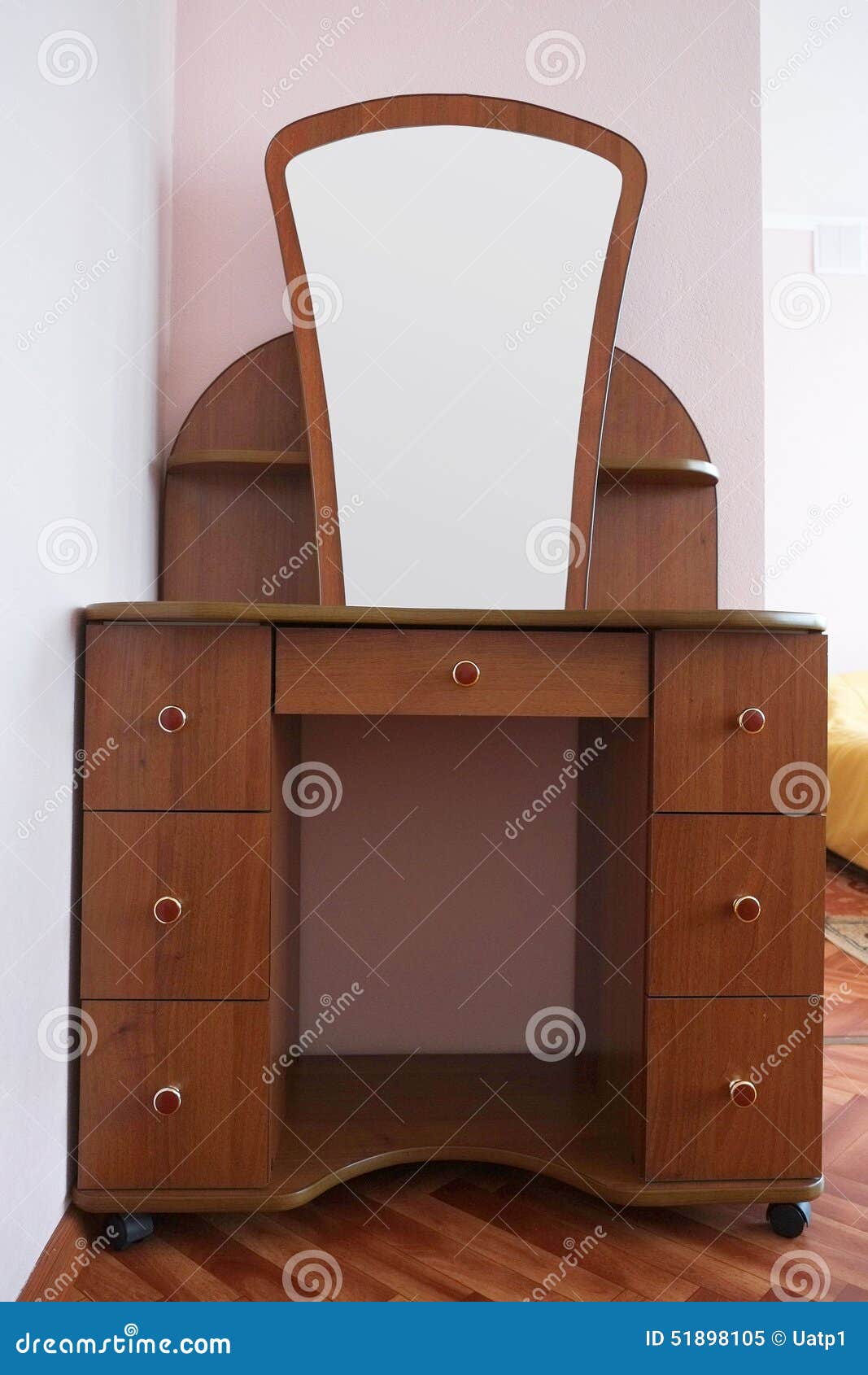 Dressing table with mirror stock image. Image of table 51898105