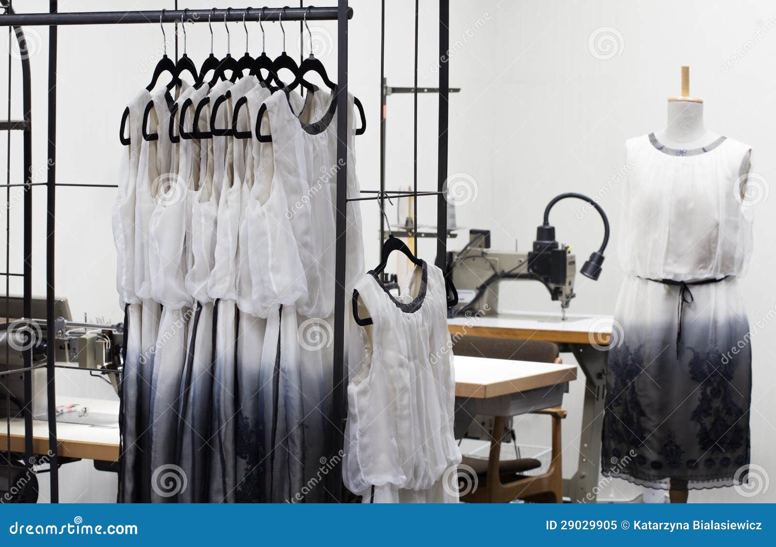 At dressmaker s work stock image. Image of hanger, style 29029905