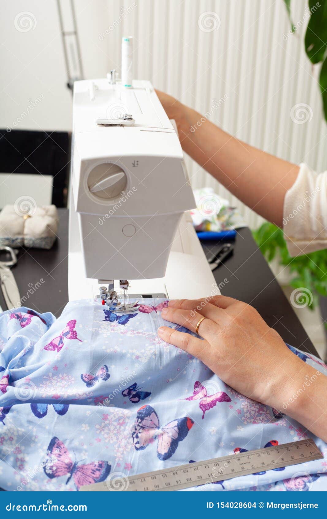 Dressmaker at Work, Building Patterns, Hands, Modeling, Measuring