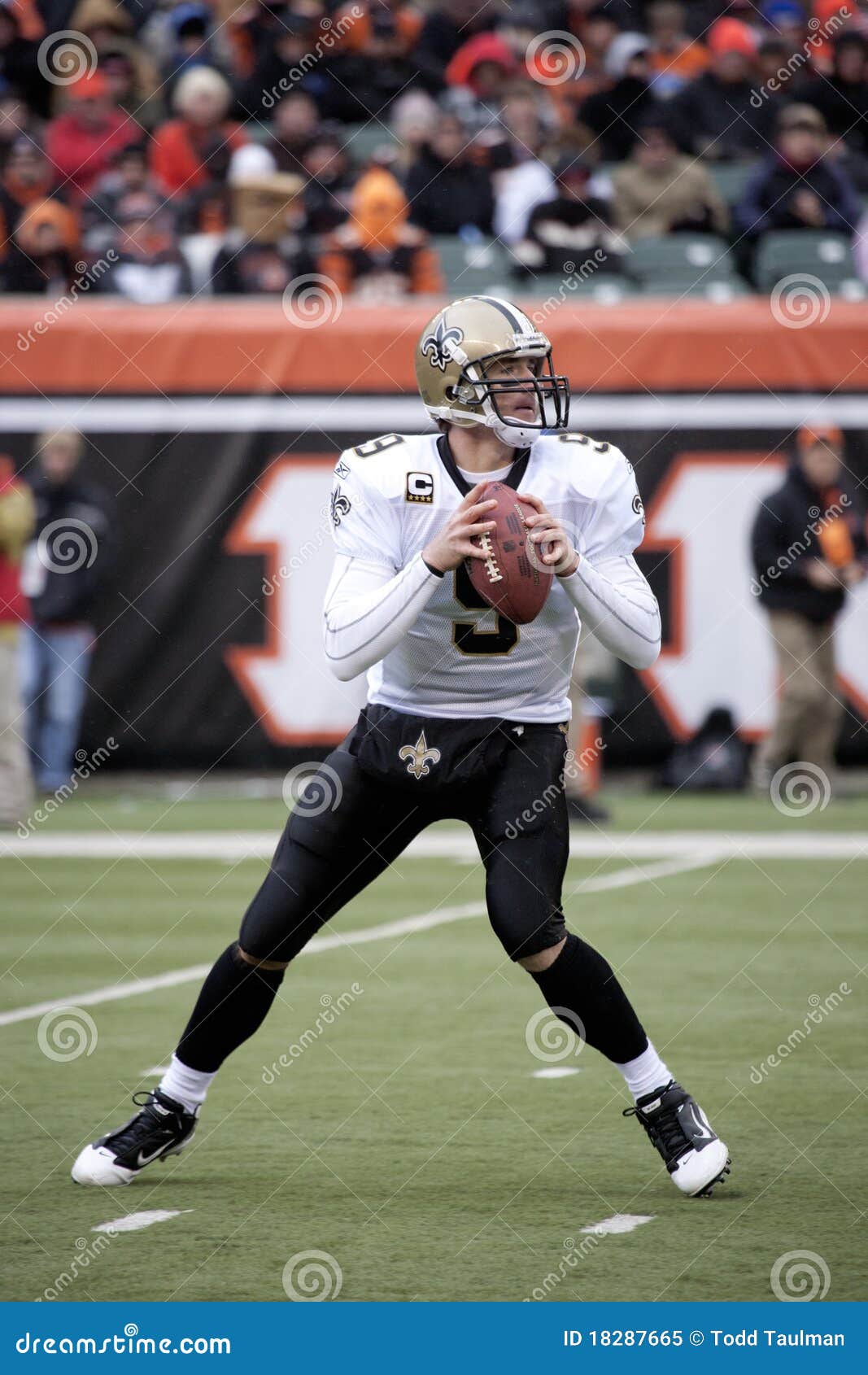 Drew Brees Drops Back To Pass Editorial Image - Image of sport, pass