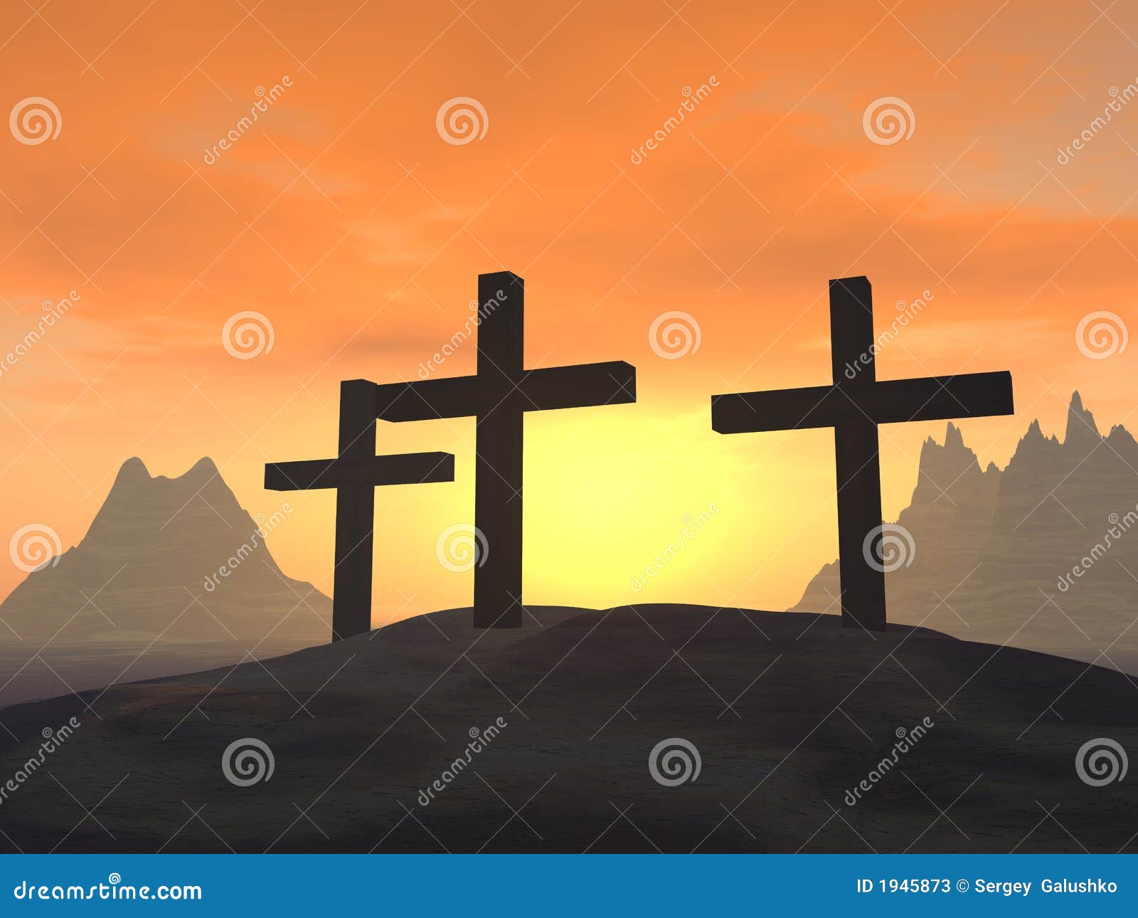 Drie kruisen stock illustratie. Illustration of vergiffenis 1945873