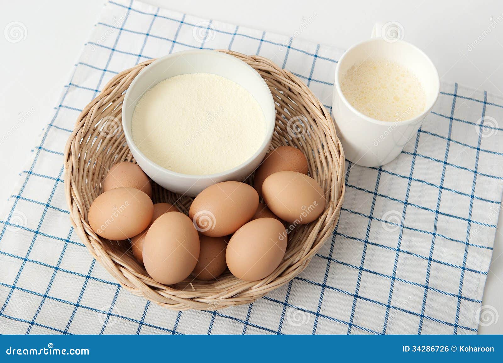 Dried Albumin and Eggs in the Basket02 Stock Photo Image of