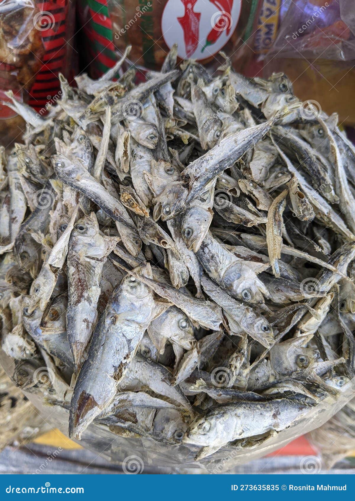 Dried Fish and Anchovy Sold at the Shop Stock Image Image of fish