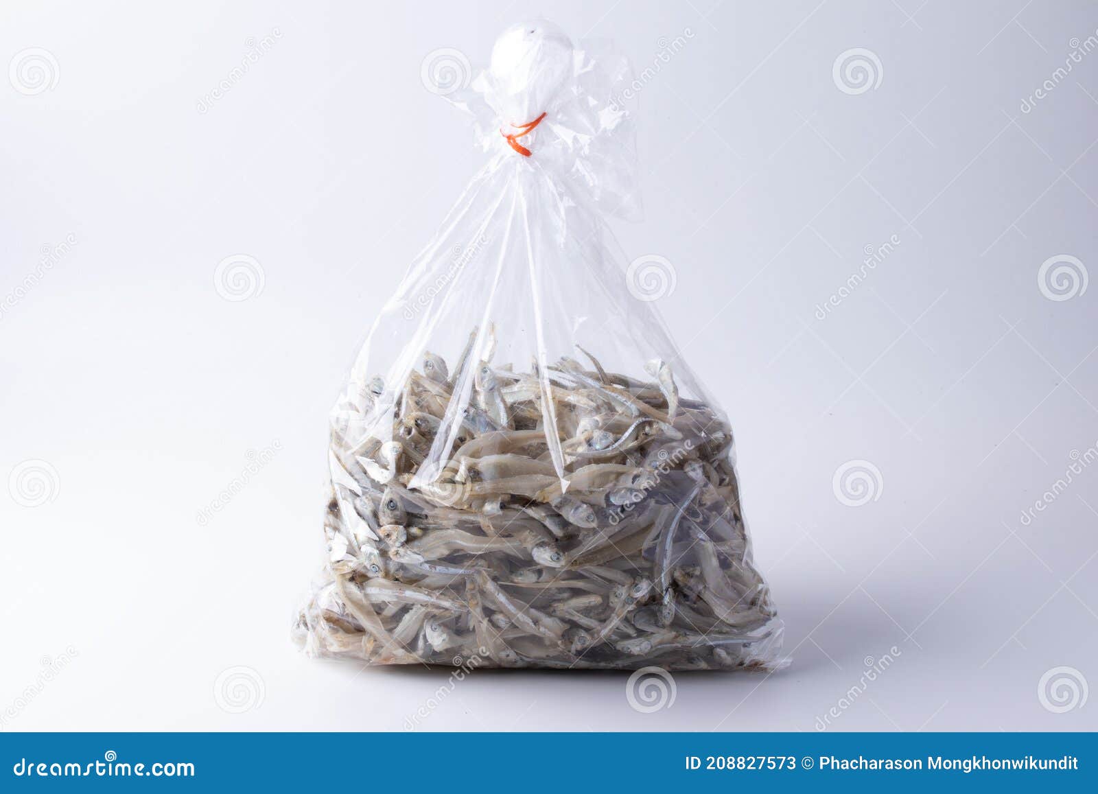 Dried Anchovy on White Background Stock Image Image of indoor