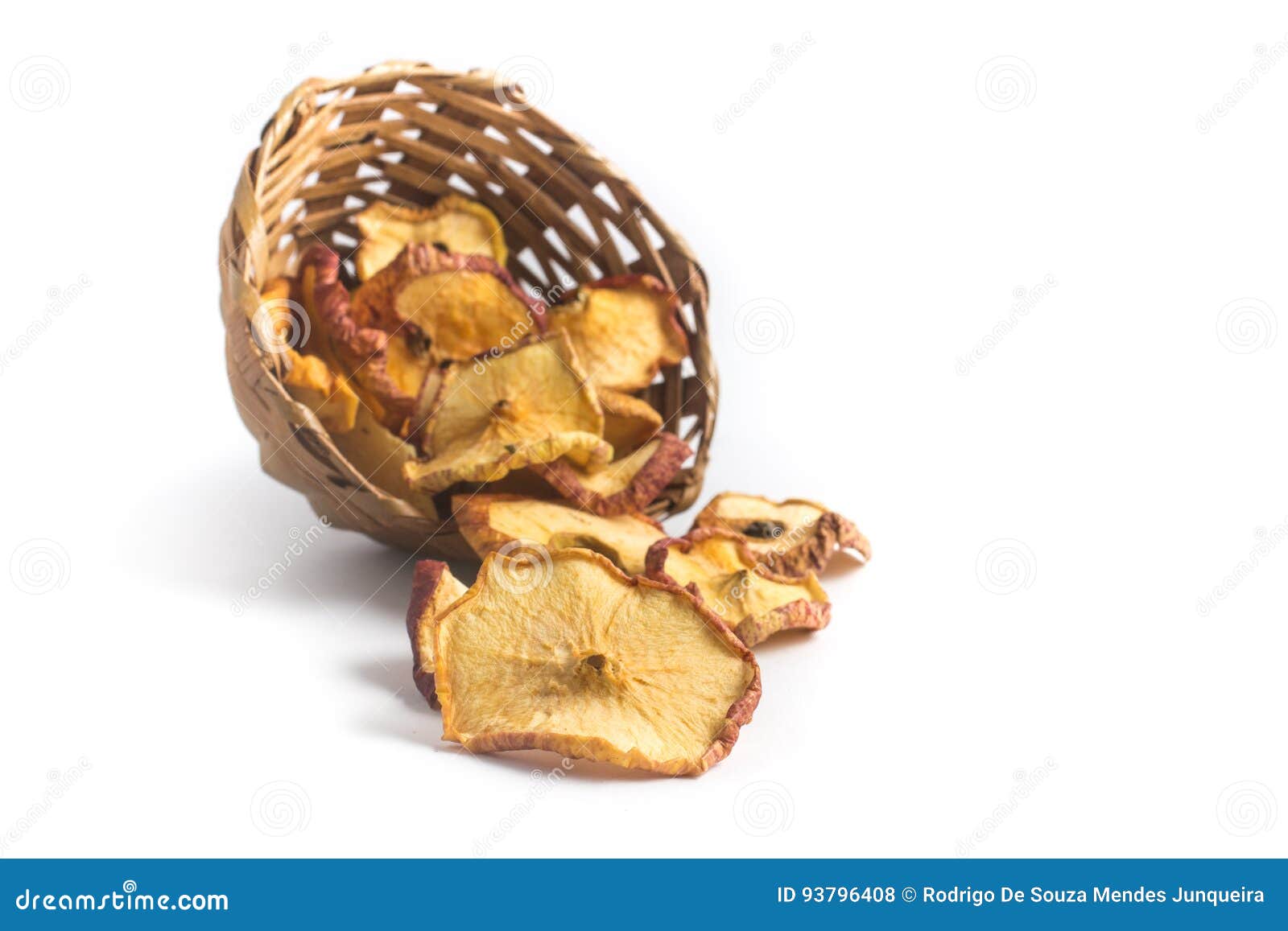 Dried Apple into a Basket stock photo. Image of fruit 93796408