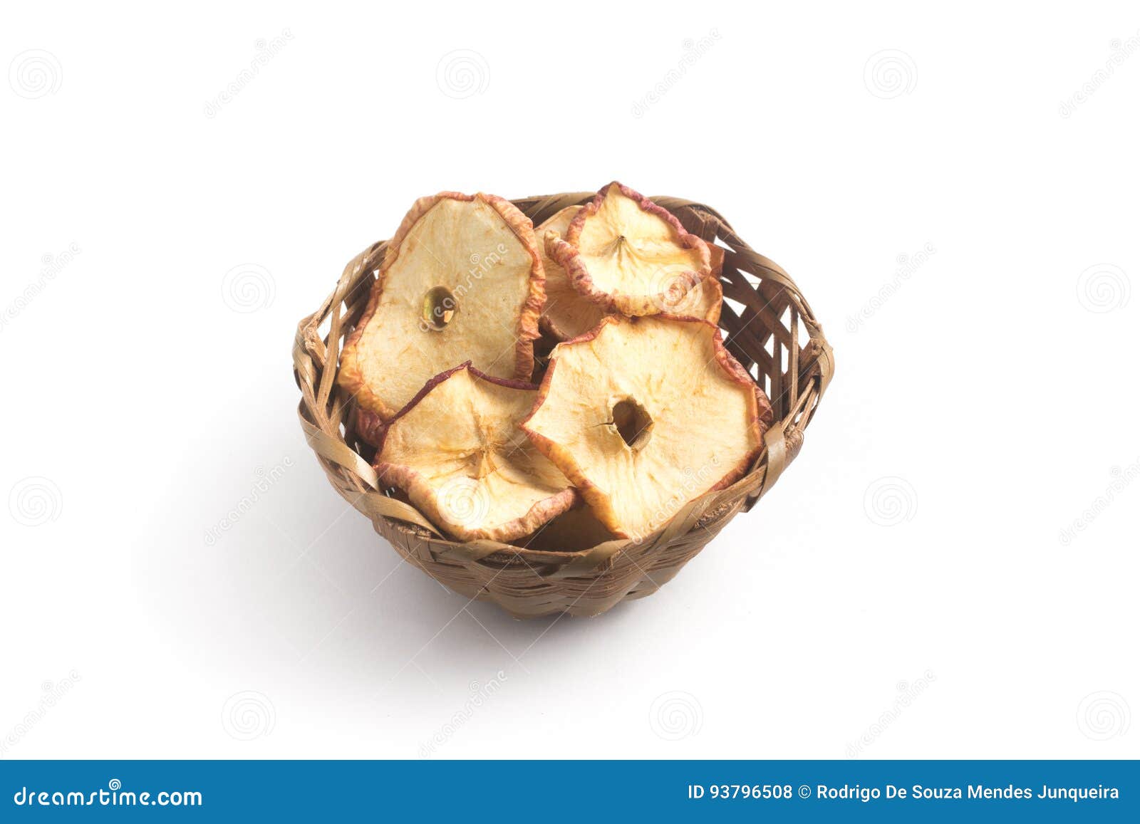 Dried Apple into a Basket stock photo. Image of vegetarian 93796508