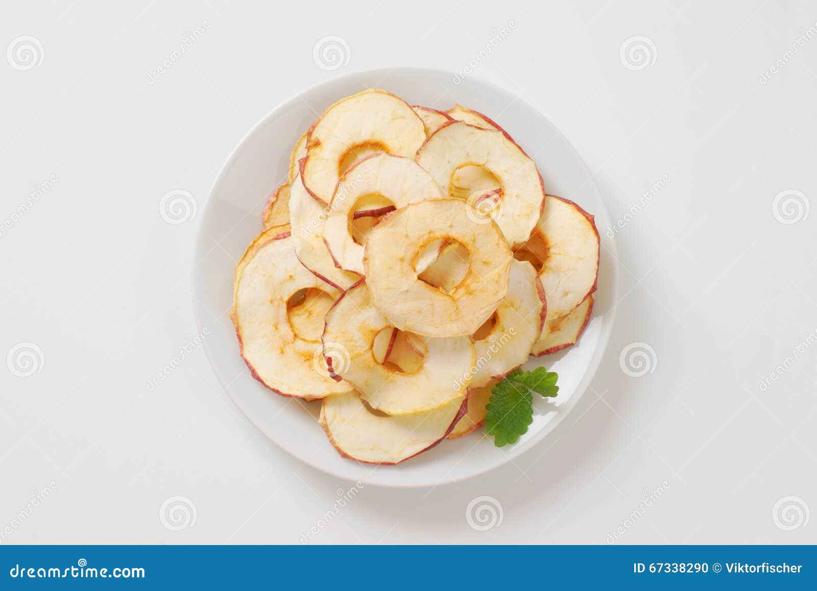 Dried apple chips stock photo. Image of portion, dessert 67338290