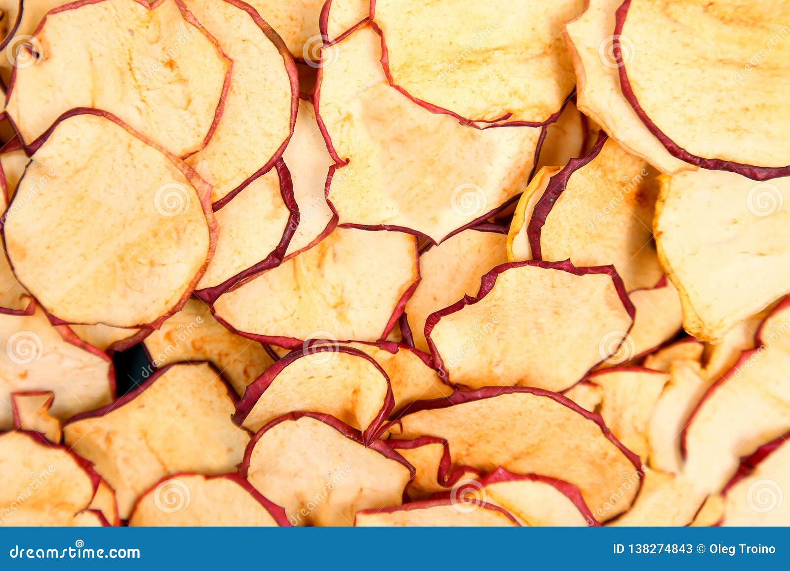 Dried Apple Slices Close Up Stock Image Image of vegetable, snack