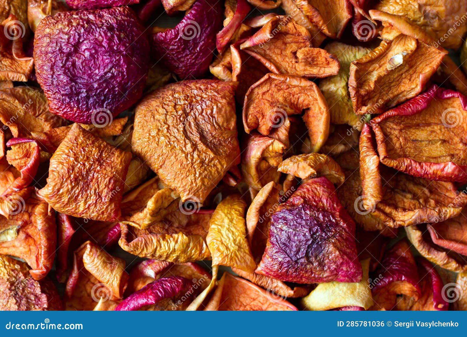 Dried Apples for Compote. the Texture of Dried Fruits Stock Photo
