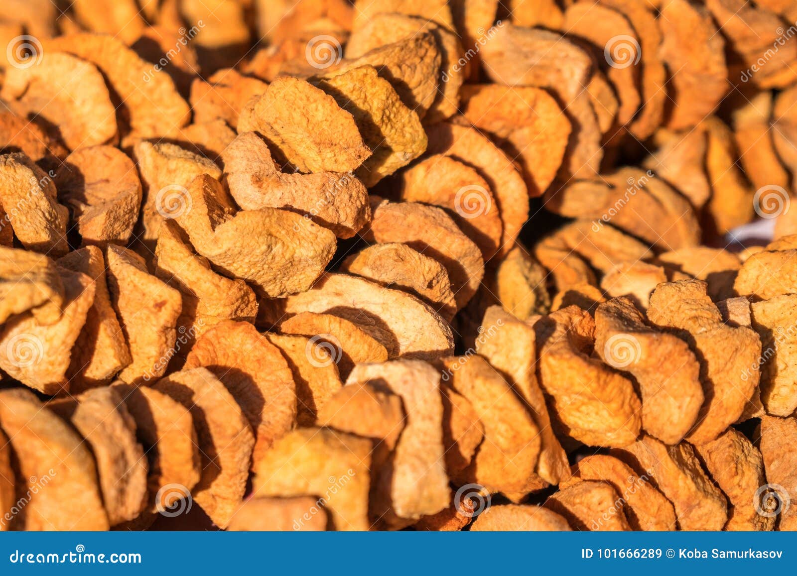 Dried Apples on the Outdoor Market Stock Image Image of apple