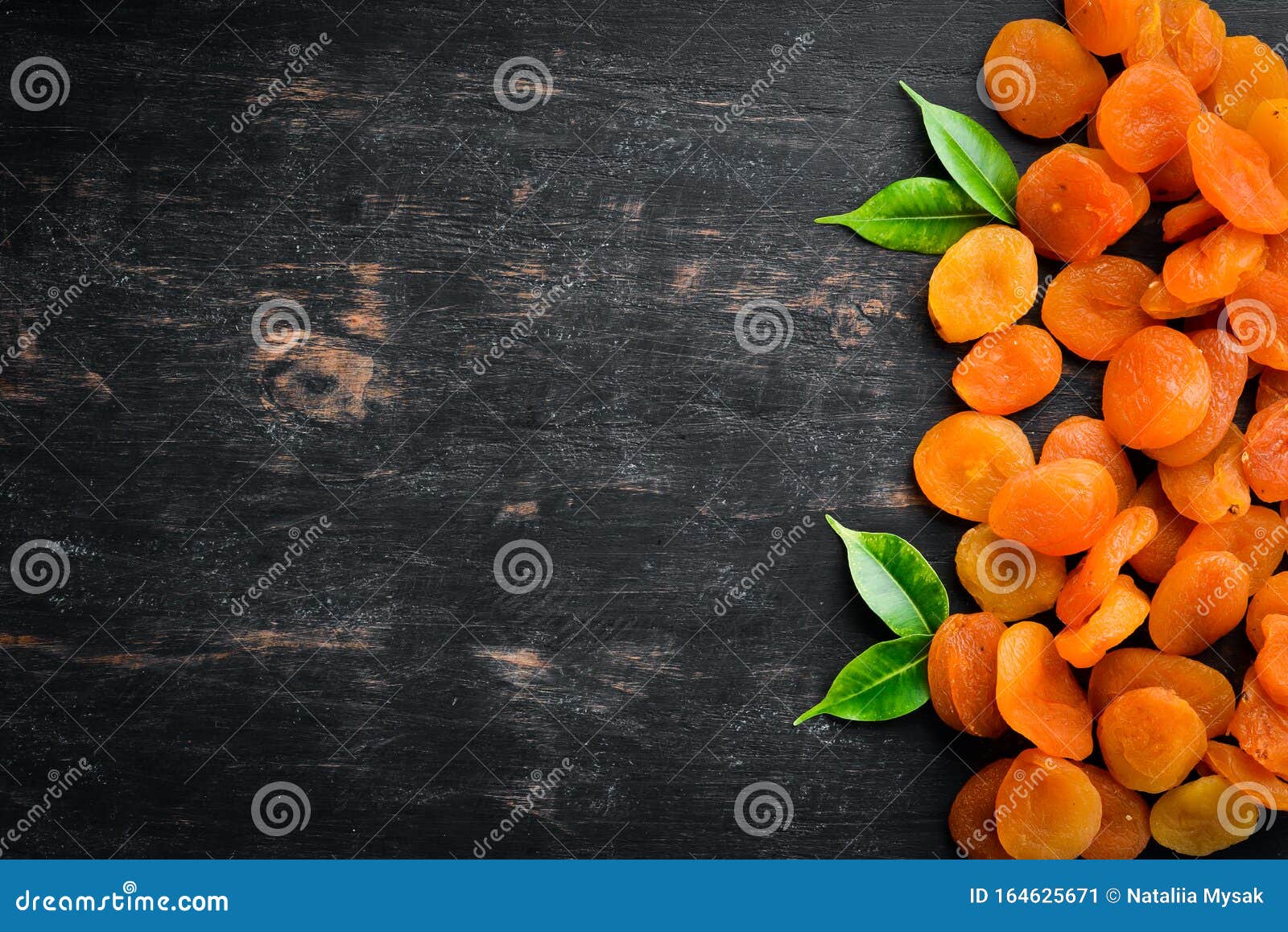 Dried Apricots on a Black Background. Dried Fruit Stock Image Image